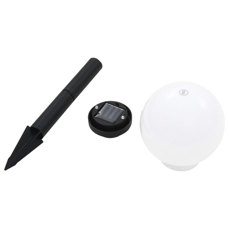 Lampy solarne do ogrodu, 6 szt., LED, kuliste, 20 cm, RGB