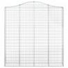 Kosze gabionowe, 2 szt, 200x30x200/220 cm, galwanizowane żelazo
