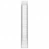 Kosze gabionowe, 2 szt, 200x30x200/220 cm, galwanizowane żelazo