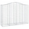 Kosze gabionowe, 10 szt, 200x50x140/160cm, galwanizowane żelazo