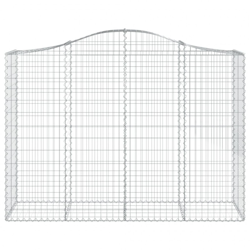 Kosze gabionowe, 10 szt, 200x50x140/160cm, galwanizowane żelazo