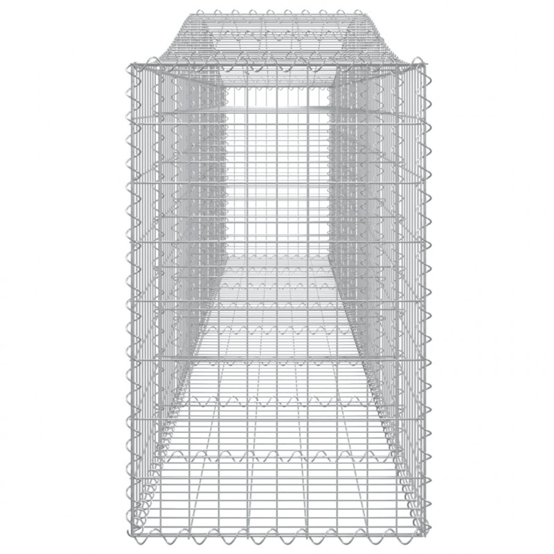 Kosze gabionowe, 25 szt, 400x50x80/100 cm, galwanizowane żelazo