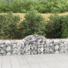Kosze gabionowe, 9 szt., 200x50x60/80 cm, galwanizowane żelazo