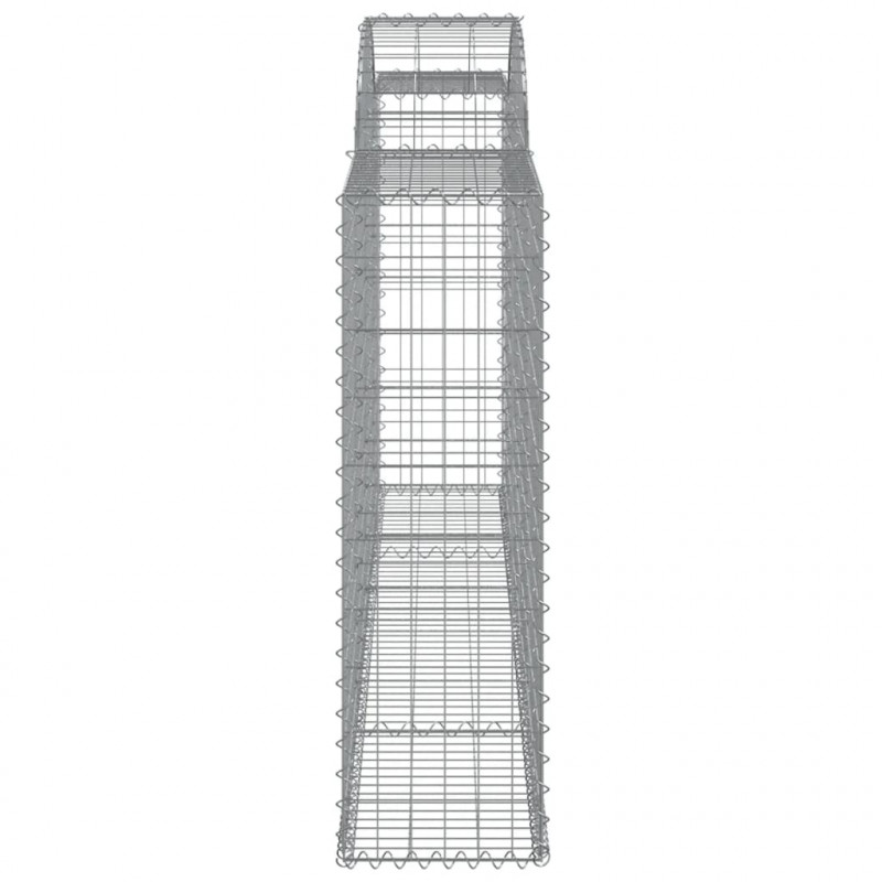 Kosze gabionowe, 10 szt, 300x30x100/120cm, galwanizowane żelazo