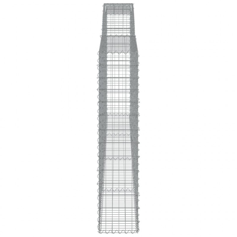 Kosze gabionowe, 2 szt, 400x30x140/160 cm, galwanizowane żelazo