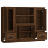 Wysokie szafki, 3 szt., brązowy dąb, materiał drewnopochodny