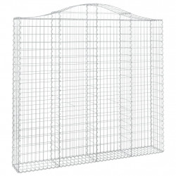 Kosze gabionowe, 4 szt, 200x30x180/200 cm, galwanizowane żelazo