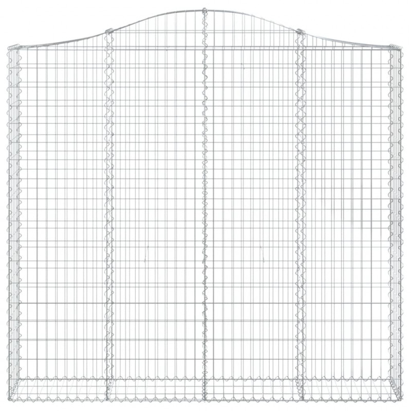 Kosze gabionowe, 4 szt, 200x30x180/200 cm, galwanizowane żelazo