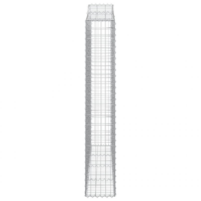 Kosze gabionowe, 4 szt, 200x30x180/200 cm, galwanizowane żelazo