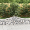 Kosze gabionowe, 14 szt, 200x50x40/60 cm, galwanizowane żelazo