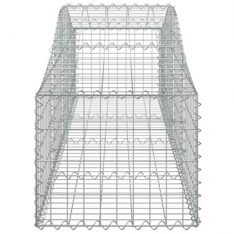 Kosze gabionowe, 14 szt, 200x50x40/60 cm, galwanizowane żelazo