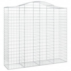 Kosze gabionowe, 7 szt, 200x50x180/200 cm, galwanizowane żelazo