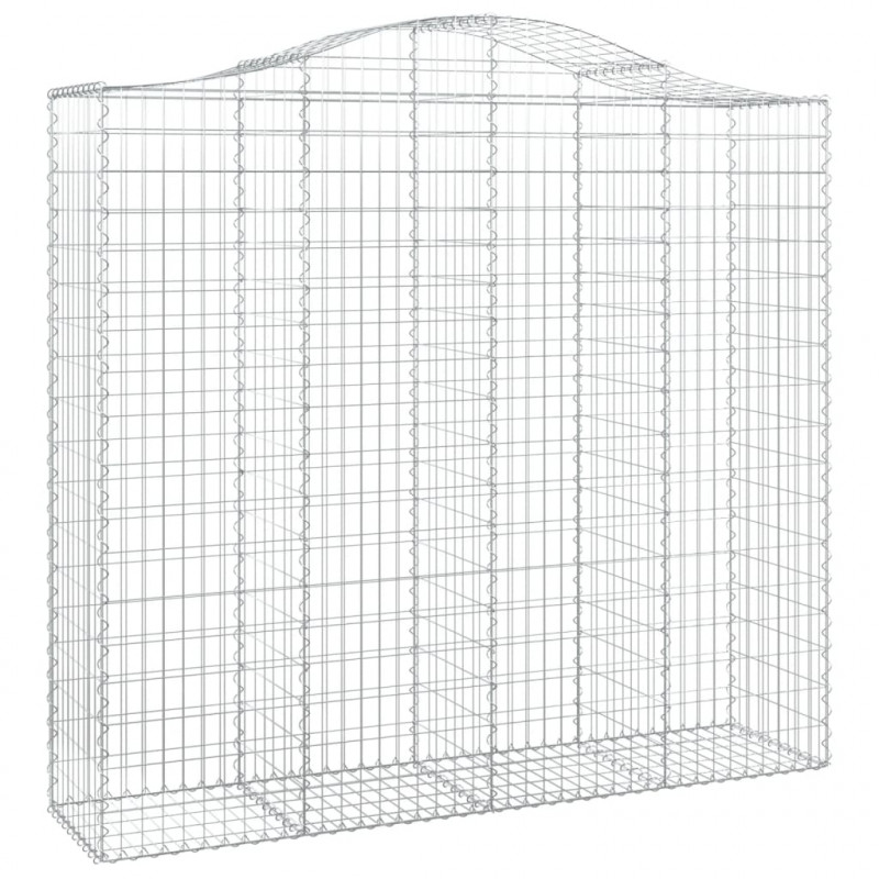 Kosze gabionowe, 7 szt, 200x50x180/200 cm, galwanizowane żelazo