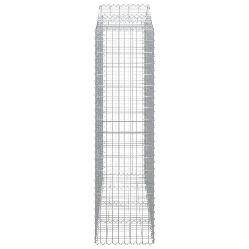 Kosze gabionowe, 7 szt, 200x50x180/200 cm, galwanizowane żelazo