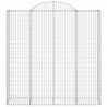 Kosze gabionowe, 2 szt, 200x50x200/220cm, galwanizowane żelazo