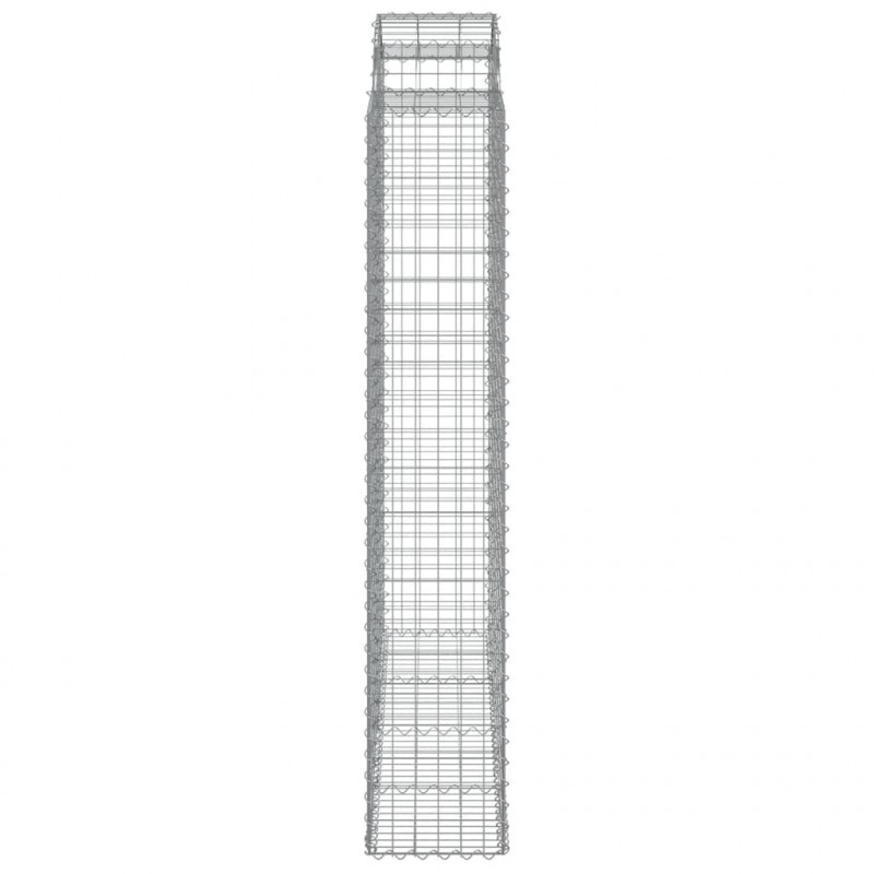 Kosze gabionowe, 2 szt, 200x50x220/240 cm, galwanizowane żelazo