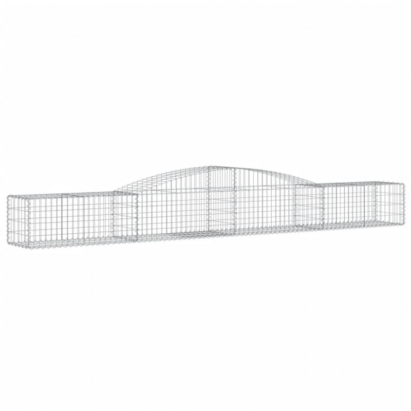 Kosze gabionowe, 5 szt, 400x50x40/60 cm, galwanizowane żelazo