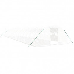 Szklarnia ze stalową ramą, biała, 72 m², 18x4x2 m