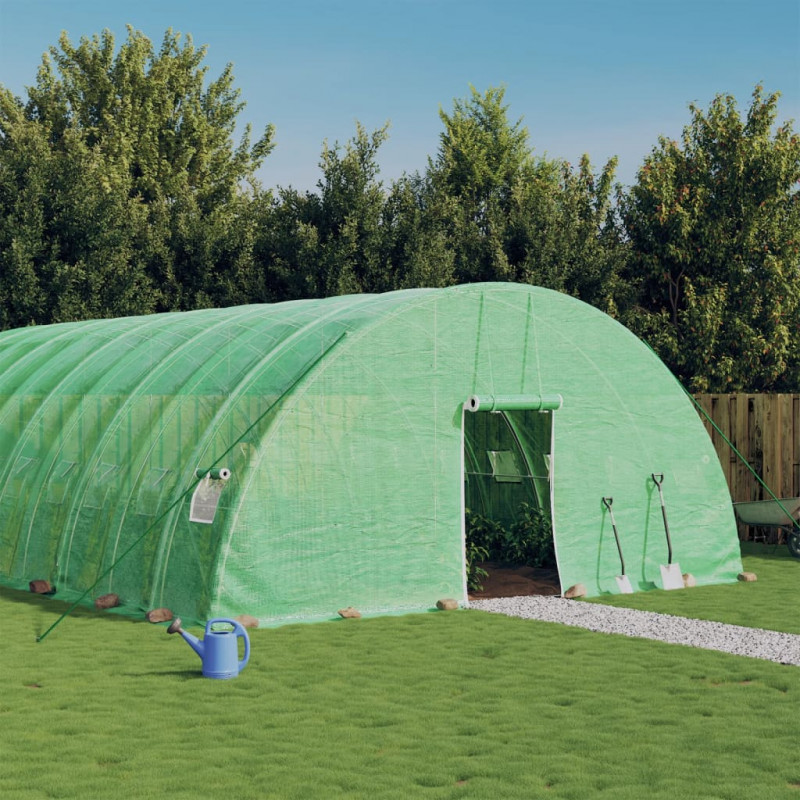 Szklarnia ze stalową ramą, zielona, 72 m², 12x6x2,85 m