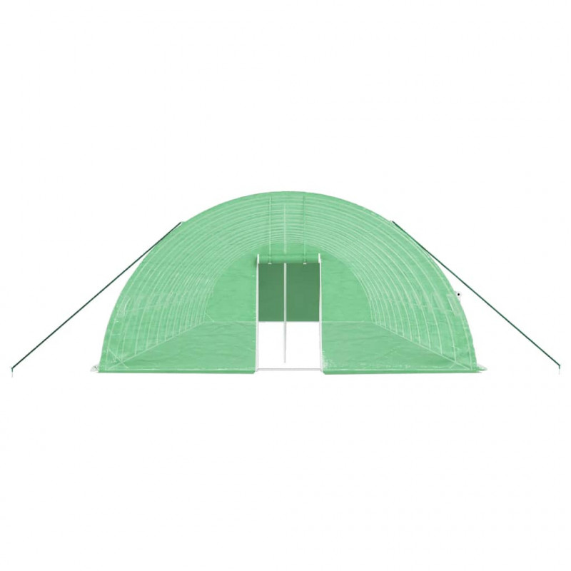 Szklarnia ze stalową ramą, zielona, 72 m², 12x6x2,85 m