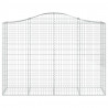Kosze gabionowe, 12 szt, 200x50x140/160cm, galwanizowane żelazo