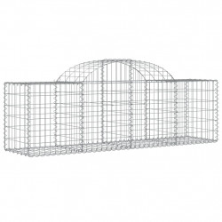 Kosze gabionowe, 11 szt, 200x50x60/80 cm, galwanizowane żelazo