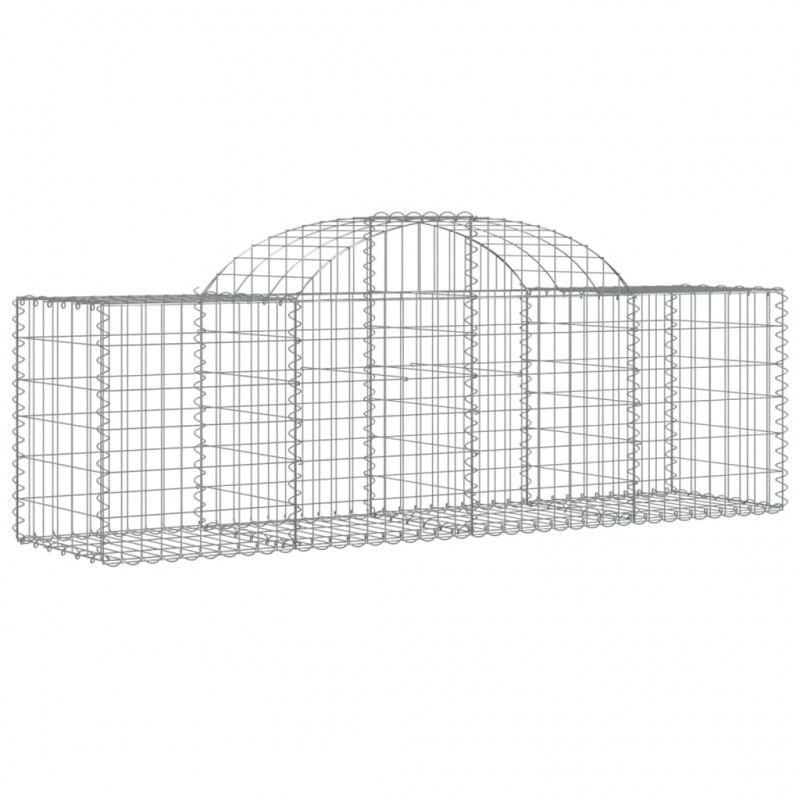 Kosze gabionowe, 11 szt, 200x50x60/80 cm, galwanizowane żelazo