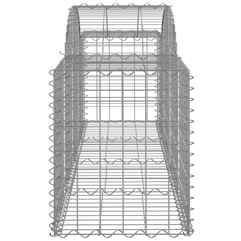 Kosze gabionowe, 11 szt, 200x50x60/80 cm, galwanizowane żelazo