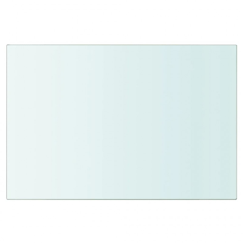 Półki, 2 szt., panel z przezroczystego szkła, 30 x 15 cm