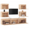 Szafki pod TV, 7 szt., lite drewno sosnowe
