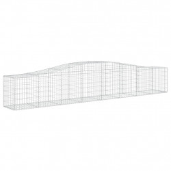 Kosze gabionowe, 20 szt, 400x50x60/80 cm, galwanizowane żelazo