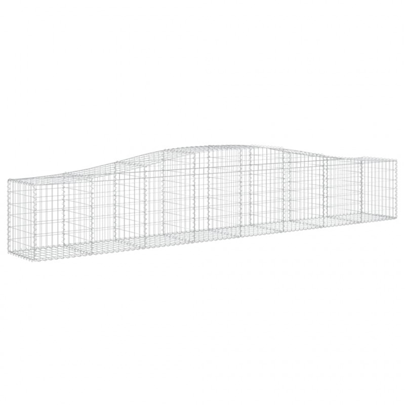 Kosze gabionowe, 20 szt, 400x50x60/80 cm, galwanizowane żelazo