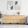 Szafki, 3 szt., dąb sonoma, materiał drewnopochodny