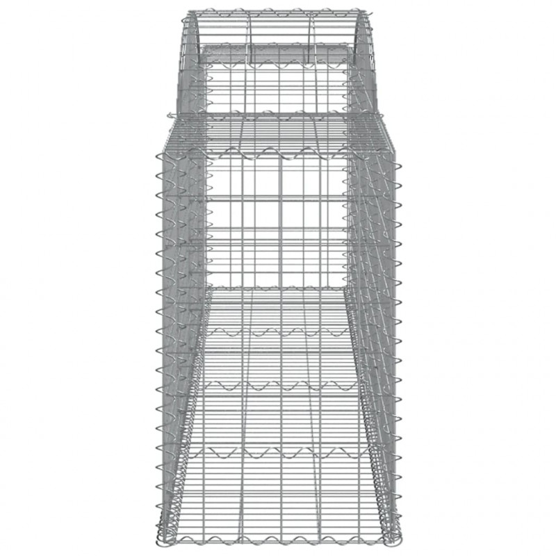 Kosze gabionowe, 25 szt, 300x50x80/100 cm, galwanizowane żelazo