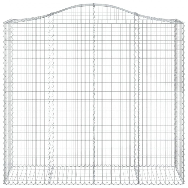 Kosze gabionowe, 12 szt, 200x50x180/200cm, galwanizowane żelazo