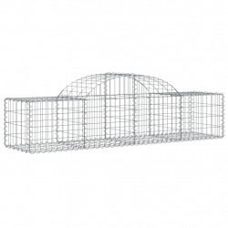 Kosze gabionowe, 11 szt, 200x50x40/60 cm, galwanizowane żelazo