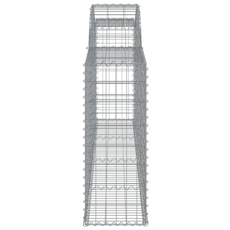 Kosze gabionowe, 15 szt, 300x30x80/100 cm, galwanizowane żelazo