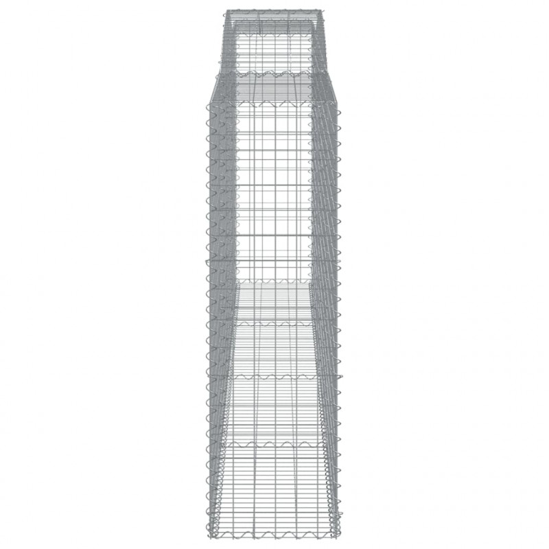 Kosze gabionowe, 4 szt, 400x50x160/180 cm, galwanizowane żelazo