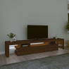 Szafka pod TV z oświetleniem LED, brązowy dąb, 215x36,5x40 cm