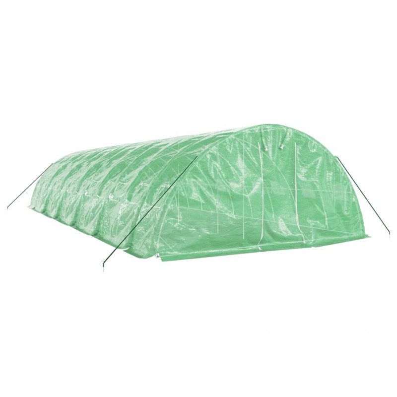 Szklarnia ze stalową ramą, zielona, 60 m², 12x5x2,3 m