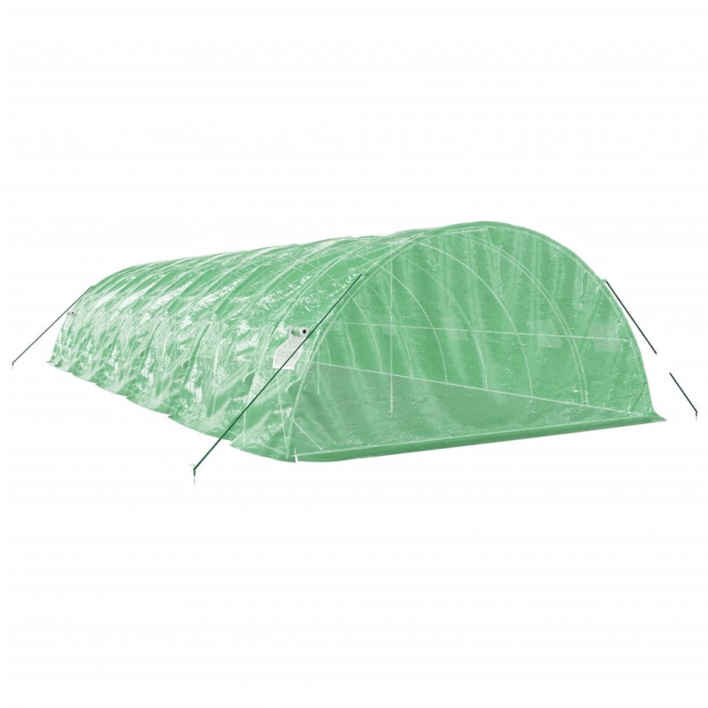 Szklarnia ze stalową ramą, zielona, 60 m², 12x5x2,3 m