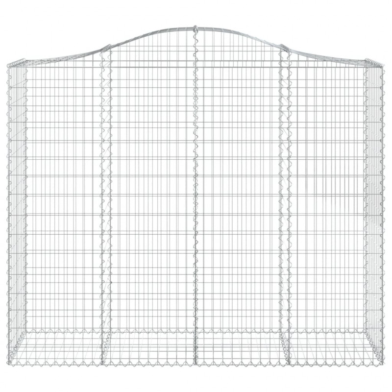 Kosze gabionowe, 14 szt, 200x50x160/180cm, galwanizowane żelazo