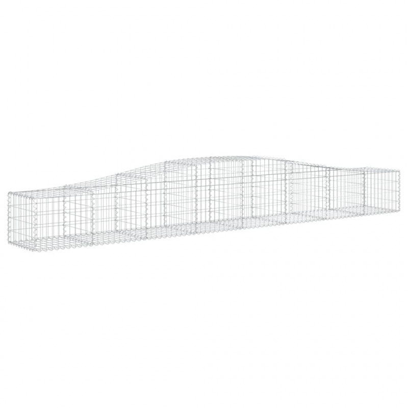 Kosze gabionowe, 25 szt, 400x50x40/60 cm, galwanizowane żelazo