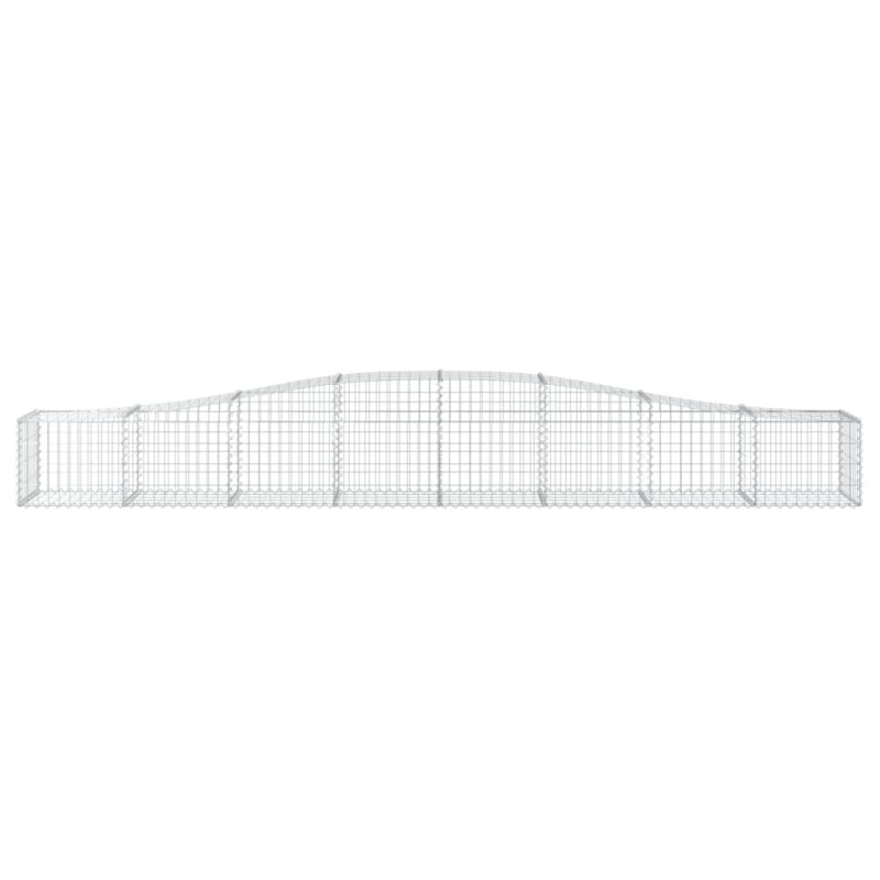 Kosze gabionowe, 25 szt, 400x50x40/60 cm, galwanizowane żelazo