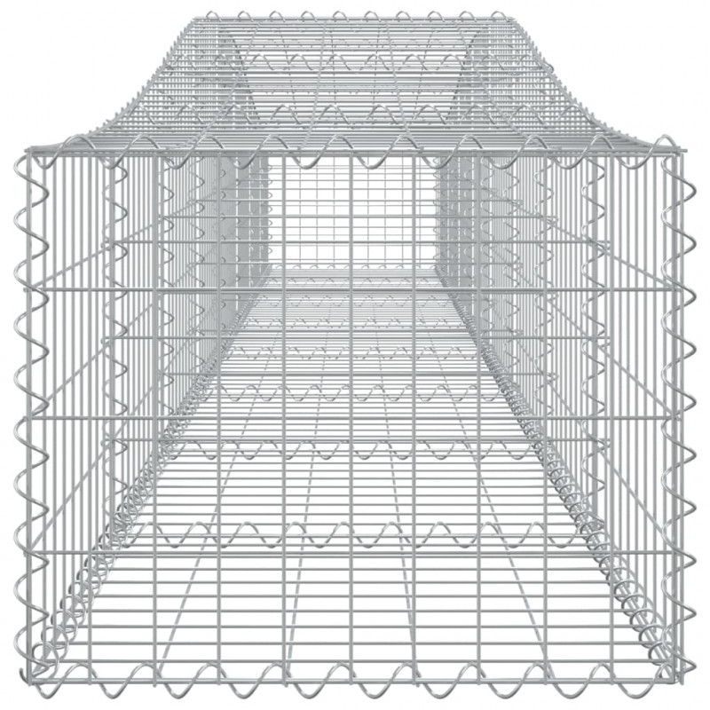 Kosze gabionowe, 25 szt, 400x50x40/60 cm, galwanizowane żelazo