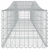 Kosze gabionowe, 25 szt, 400x50x40/60 cm, galwanizowane żelazo