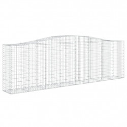 Kosze gabionowe, 25 szt, 400x50x120/140cm, galwanizowane żelazo