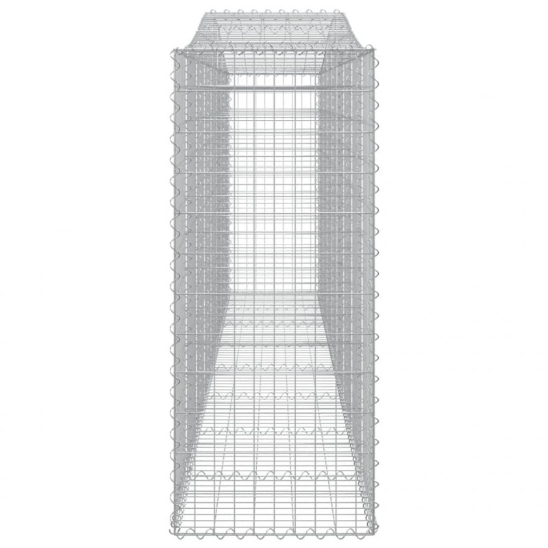 Kosze gabionowe, 25 szt, 400x50x120/140cm, galwanizowane żelazo