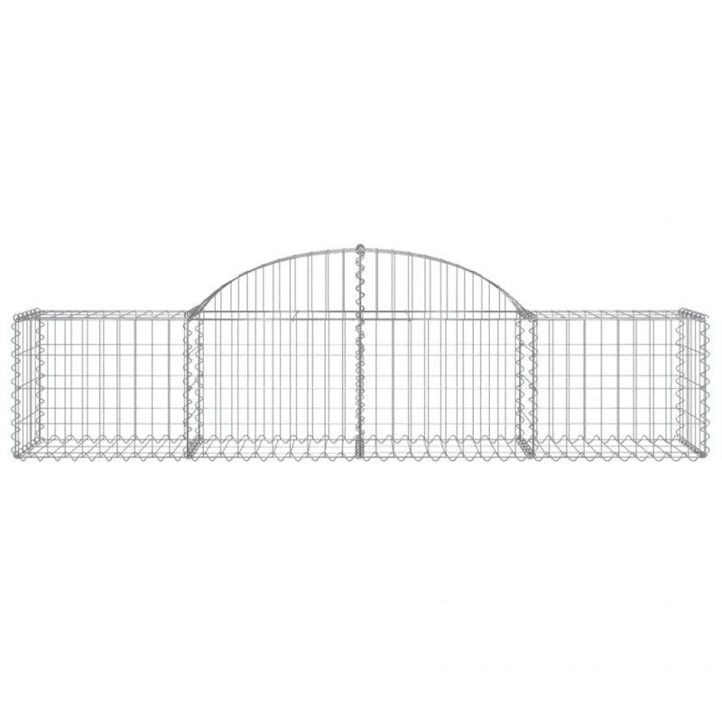 Kosze gabionowe, 15 szt, 200x50x40/60 cm, galwanizowane żelazo