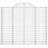 Kosze gabionowe, 8 szt, 200x50x160/180 cm, galwanizowane żelazo